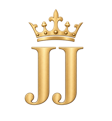 JJ Luxe Wine and Spirits gold crowned JJ monogram